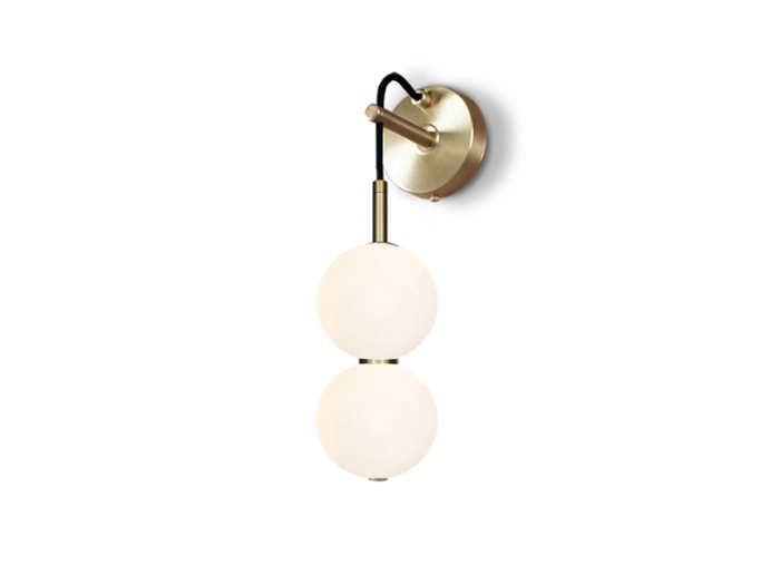 ECHO 2 - LED brass and glass wall lamp _ Marc Wood Studio